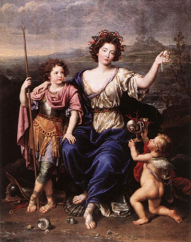 MIGNARD, Pierre The Marquise de Seignelay and Two of her Children oil painting image